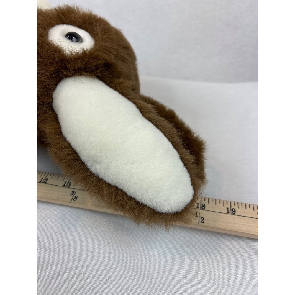 Brown Bunny Rabbit Stuffed Carrot & Bow Plush By MTY International - Picture 6 of 7